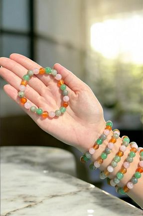 دستبند جواهر رنگی زنانه سنگ طبیعی NBS Beautiful Naturel Stones - کد 897524053