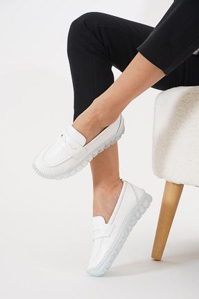 بابت سفید زنانه چرم خالص Moda Pie - کد 897536060