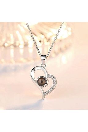 گردنبند نقره صورتی زنانه 925 عیار Münteha silver - کد 897544666