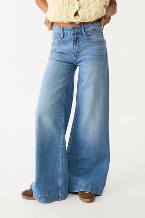شلوار جین آبی زنانه رگولار Stradivarius - کد 897065813
