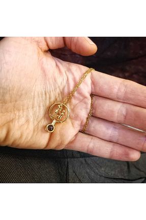 گردنبند استیل ( فولاد ) زرد زنانه استیل (فولاد) Masal Gurumi - کد 897555564