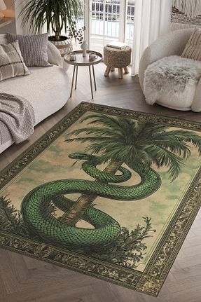 فرش زرد قابل شستشو Rugs Modern Halı - کد 897566866
