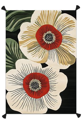 فرش مشکی قابل شستشو Rugs Modern Halı - کد 897562779