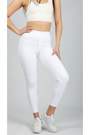 شلوار جین سفید زنانه پاچه تنگ NEŞA KOTÇU - کد 884553635