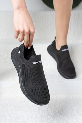 کفش اسنیکر مشکی زنانه بدون بند İmerShoes - کد 266423522