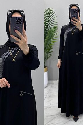 لباس حجاب مشکی زنانه سایز بزرگ Mercan - کد 898104148