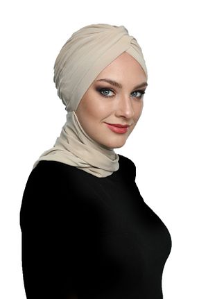 کلاه شنای حجاب بژ زنانه fidan bone - کد 66563028