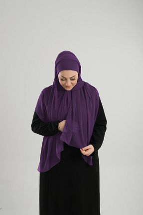 شال بنفش زنانه شیفون HÜRREM BONE - کد 897617173