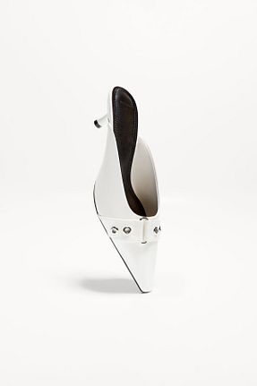 کفش پاشنه بلند کلاسیک سفید زنانه پلی اورتان Bershka - کد 897428199