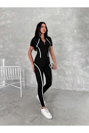 ست بالاتنه و پائین تنه مشکی زنانه اسلیم Touz Moda - کد 897636418