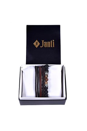 دستبند جواهر سفید زنانه سنگ طبیعی Janti - کد 32994349