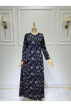 لباس حجاب سرمه ای زنانه مام فیت ModaMinar - کد 897645955