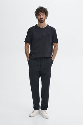 شلوار آبی مردانه پنبه ای Massimo Dutti - کد 897654061