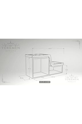 قفسه حمام طوسی MDF Türkmen yapı dekorasyon - کد 897667390