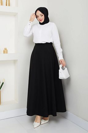 دامن مشکی زنانه بافتنی SERRA MODA - کد 897673430