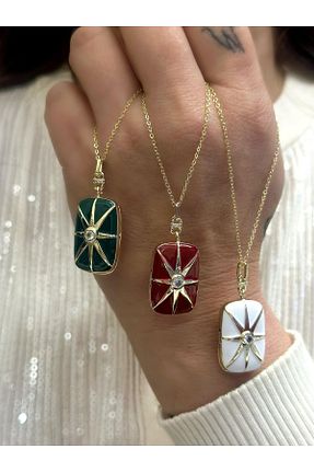 گردنبند استیل ( فولاد ) قرمز زنانه استیل (فولاد) MyladyAccessoriess - کد 897674586