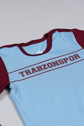 بادی و سرهمی نوزادی زرشکی بچه گانه پنبه ای Trabzonspor - کد 897678878