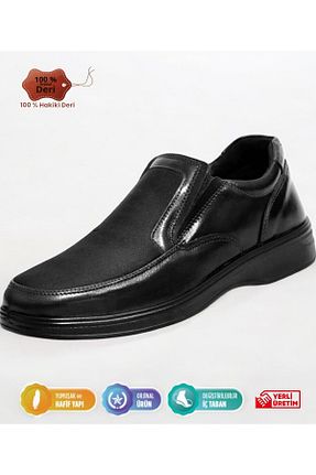 کفش کژوال مشکی مردانه چرم خالص Perfecto - کد 890094278