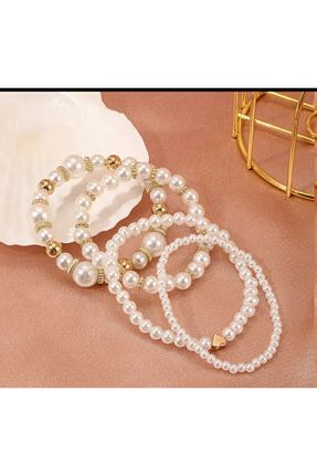 دستبند جواهر سفید زنانه مروارید MODAMAYS - کد 897723641