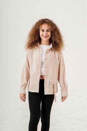 پیراهن بژ بچه گانه رگولار Pi Pengai - کد 901148118