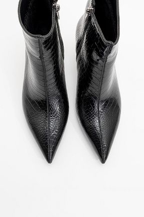بوت / نیم بوت مشکی زنانه چرم مصنوعی luvishoes - کد 897686242