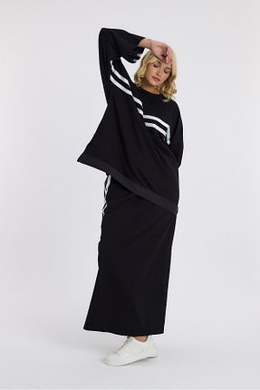 ست بالاتنه و پائین تنه مشکی زنانه بافت SUMEF - کد 897690249