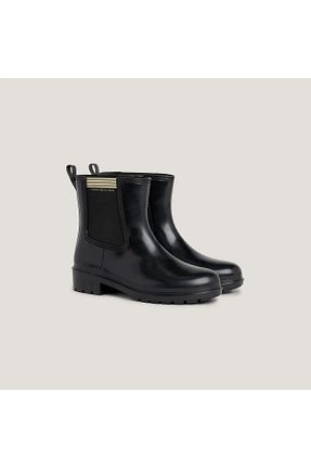 بوت / نیم بوت مشکی زنانه ضد آب Tommy Hilfiger - کد 897695234