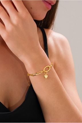 دستبند نقره طلائی زنانه 925 عیار Tmt Silver - کد 898540732