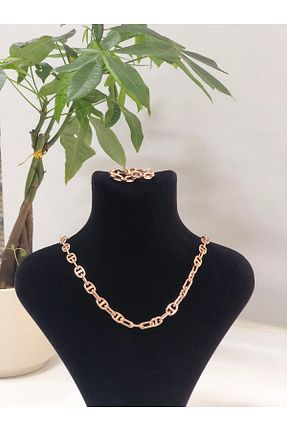 گردنبند استیل ( فولاد ) صورتی زنانه استیل (فولاد) Bijutek - کد 897787828