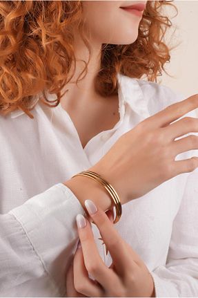 دستبند استیل (فولاد) صورتی زنانه استیل (فولاد) Çlk Accessories - کد 897785616