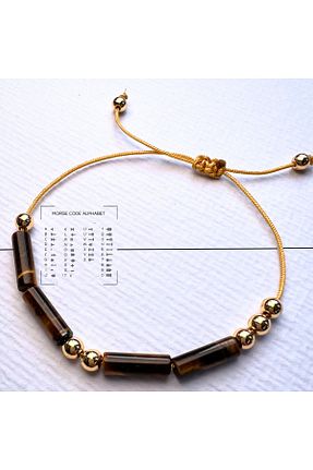 دستبند جواهر متالیک زنانه سنگ طبیعی L´Atelier des Perles - کد 895160737