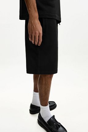 شلوارک و برمودا مشکی مردانه اسلیم Bershka - کد 897407189