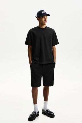 شلوارک و برمودا مشکی مردانه اسلیم Bershka - کد 897407189