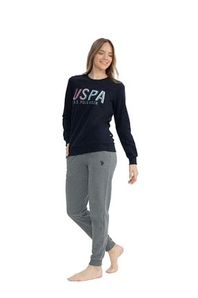 ست لباس راحتی سرمه ای زنانه طرح دار U.S. Polo Assn. - کد 853963744