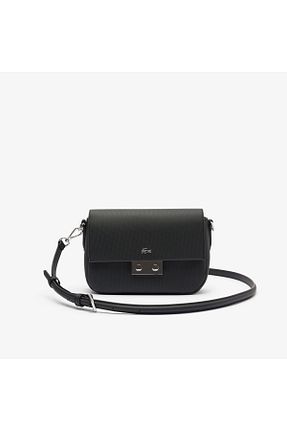 کیف دوشی مشکی زنانه چرم مصنوعی Lacoste - کد 871120154