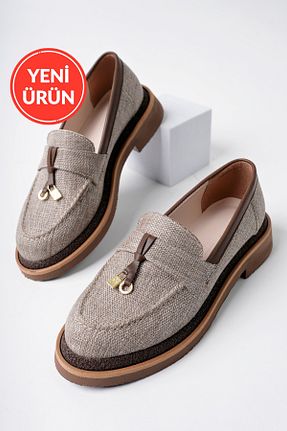 کفش لوفر قهوه ای زنانه پارچه ای Marshetta Shoes - کد 898376790