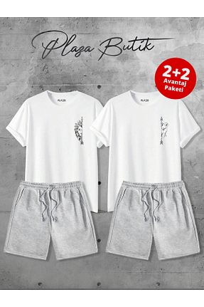 ست بالاتنه و پائین تنه طوسی زنانه بافتنی Plaza Butik - کد 897756582