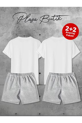 ست بالاتنه و پائین تنه طوسی زنانه بافتنی Plaza Butik - کد 897756582