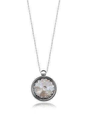 گردنبند استیل ( فولاد ) زنانه نقره Swarovski - کد 897760262
