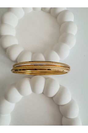 دستبند استیل (فولاد) طلائی زنانه استیل ضد زنگ LeyyaJewelry - کد 897759914