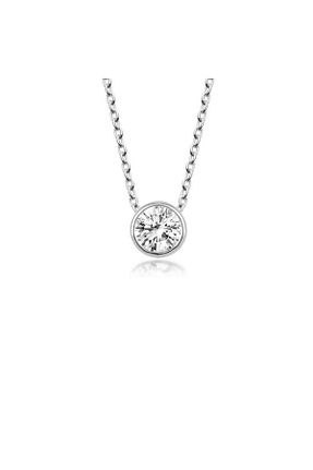 گردنبند استیل ( فولاد ) زنانه نقره Swarovski - کد 897764396