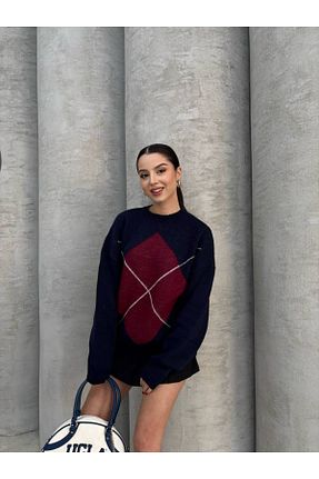 پلیور سرمه ای زنانه Baklava MODA - کد 897797674