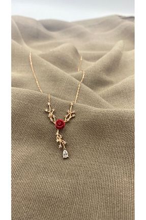گردنبند نقره قرمز زنانه 925 عیار SURA SILVER - کد 897777203