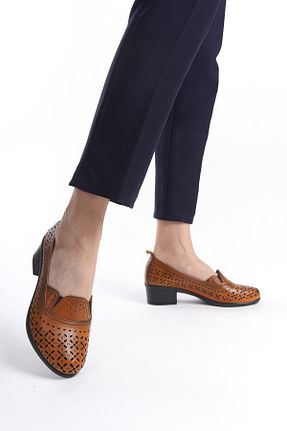 کفش کژوال نارنجی زنانه چرم خالص DeriBella - کد 827612804