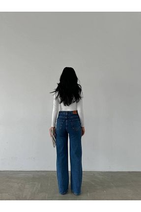 شلوار جین آبی زنانه پاچه ساده Sachistanbul - کد 897820857