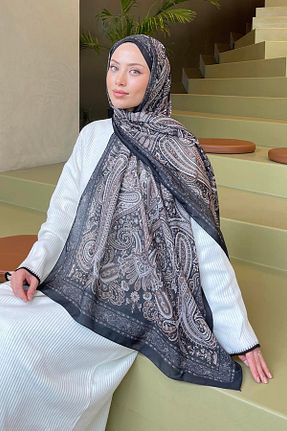 شال مشکی زنانه پنبه ای lamelif.com - کد 897832520