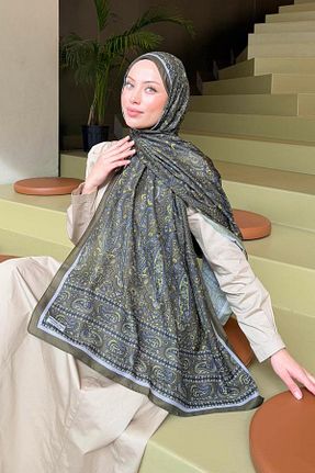 شال خاکی زنانه پنبه ای lamelif.com - کد 897873562