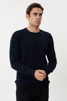 پلیور سرمه ای مردانه طرح دار Twister Jeans - کد 897848462