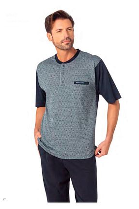 ست لباس راحتی آبی مردانه چاپی Pierre Cardin - کد 897845406