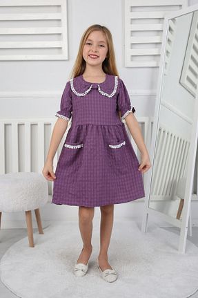 لباس بنفش بچه گانه بافتنی ÖYKÜ KİDS - کد 898098554